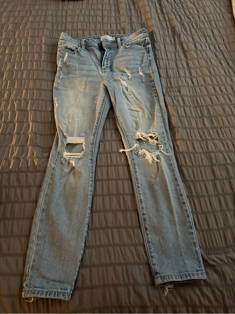 Windsor Light Blue Women's Distressed Skinny Jeans
